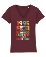1995 - Limited and fast edition - Cadou aniversar 1995 Tricou mânecă scurtă guler V Damă Evoker
