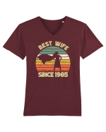 Best wife since 1985 - Cadou aniversar 1985 Tricou mânecă scurtă guler V Bărbat Presenter