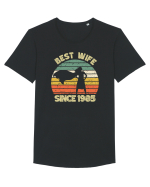 Best wife since 1985 - Cadou aniversar 1985 Tricou mânecă scurtă guler larg Bărbat Skater