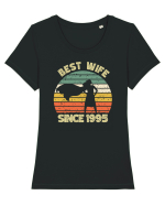 Best wife since 1995 - Cadou aniversar 1995 Tricou mânecă scurtă guler larg fitted Damă Expresser