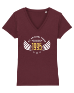 Classic 1995 wings - Cadou aniversar 1995 Tricou mânecă scurtă guler V Damă Evoker
