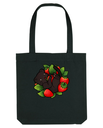 Strawberry Cat Black