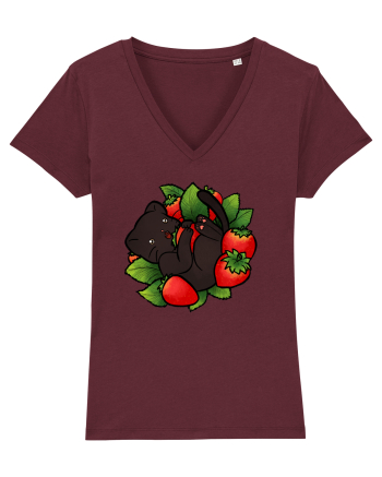 Strawberry Cat Burgundy