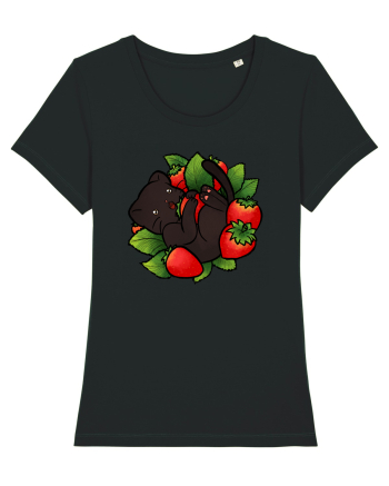 Strawberry Cat Black