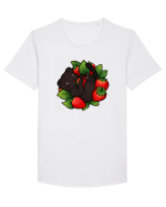 Strawberry Cat Tricou mânecă scurtă guler larg Bărbat Skater