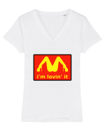 I'm lovin' it Tricou mânecă scurtă guler V Damă Evoker