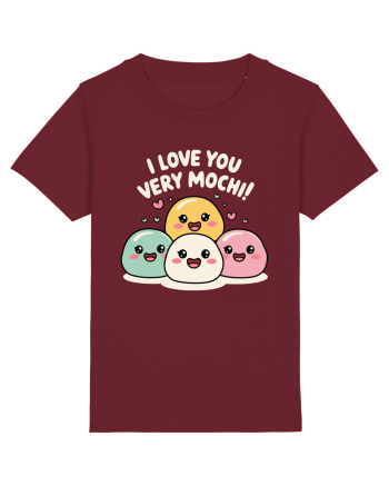 I Love You Very Mochi Burgundy