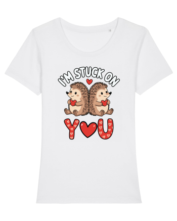 I'm Stuck On You | Hedgehog Valentine's White