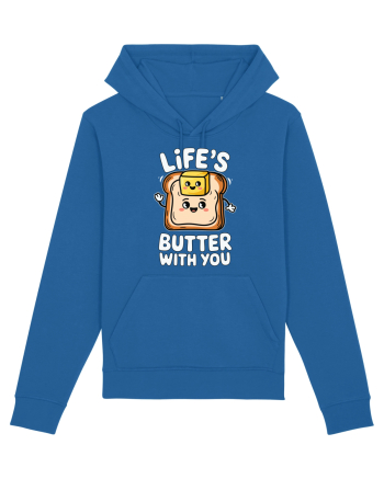 Life's Butter With You | Funny Toast Pun Royal Blue