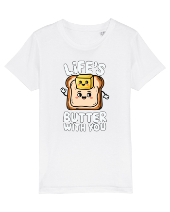 Life's Butter With You | Funny Toast Pun White