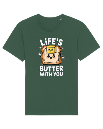 Life's Butter With You | Funny Toast Pun Bottle Green
