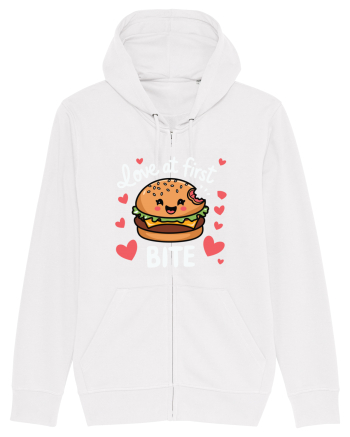 Love At First Bite | Cute Hamburger Pun White