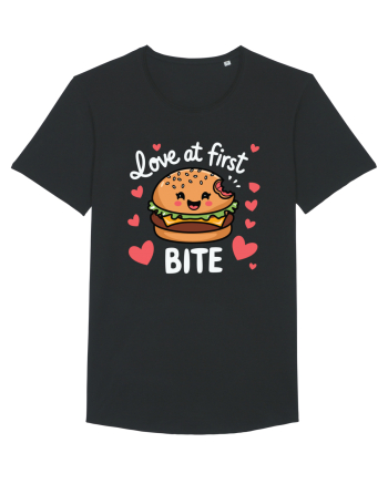 Love At First Bite | Cute Hamburger Pun Black