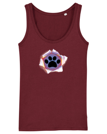 Dog footprint Burgundy