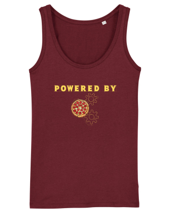 POWERED BY PIZZA Burgundy