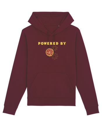 POWERED BY PIZZA Burgundy