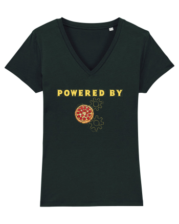 POWERED BY PIZZA Black