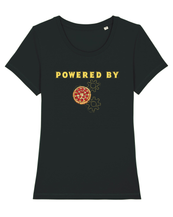 POWERED BY PIZZA Black