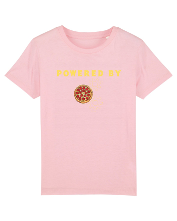POWERED BY PIZZA Cotton Pink