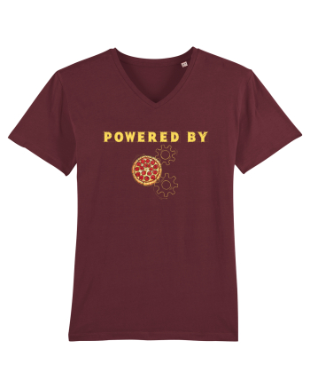 POWERED BY PIZZA Burgundy