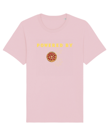 POWERED BY PIZZA Cotton Pink