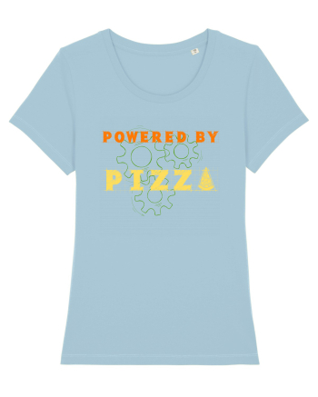 POWERED BY PIZZA 2 Sky Blue