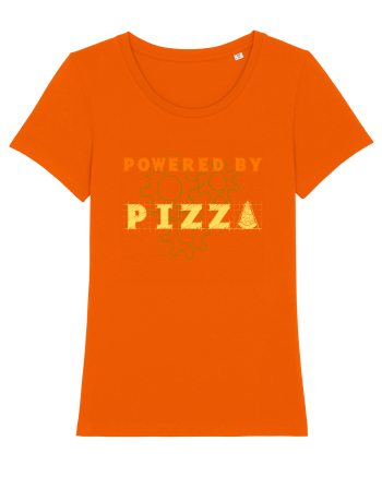 POWERED BY PIZZA 2 Bright Orange