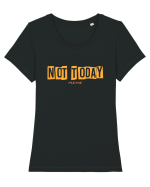 NOT TODAY - AZI NU. TE ROG EU Tricou mânecă scurtă guler larg fitted Damă Expresser