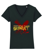 STRAIGHT OUTTA BUCHAREST - DIN BUCURESTI Tricou mânecă scurtă guler V Damă Evoker
