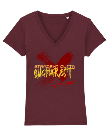STRAIGHT OUTTA BUCHAREST - DIN BUCURESTI Burgundy