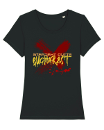 STRAIGHT OUTTA BUCHAREST - DIN BUCURESTI Tricou mânecă scurtă guler larg fitted Damă Expresser