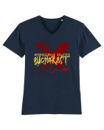 STRAIGHT OUTTA BUCHAREST - DIN BUCURESTI Tricou mânecă scurtă guler V Bărbat Presenter