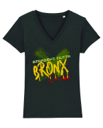 STRAIGHT OUTTA BRONX- DIN BRONX Tricou mânecă scurtă guler V Damă Evoker
