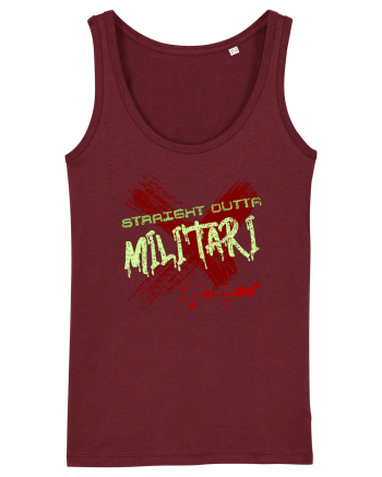 STRAIGHT OUTTA MILITARI- DIN MILITARI Burgundy
