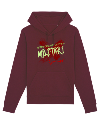 STRAIGHT OUTTA MILITARI- DIN MILITARI Burgundy