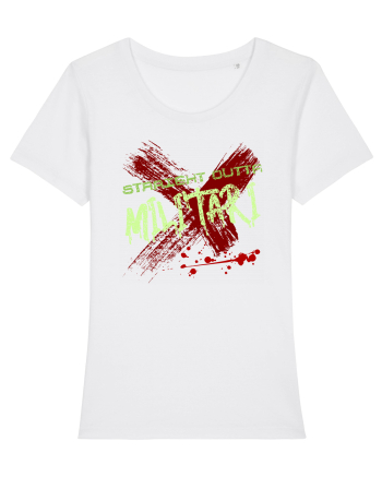 STRAIGHT OUTTA MILITARI- DIN MILITARI White