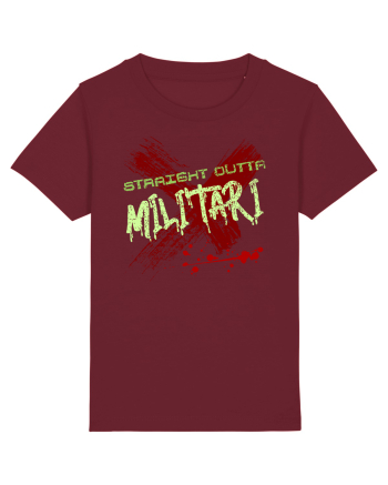 STRAIGHT OUTTA MILITARI- DIN MILITARI Burgundy