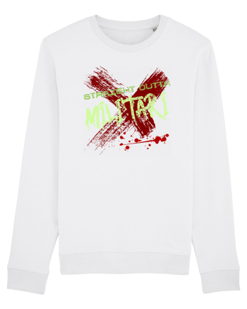 STRAIGHT OUTTA MILITARI- DIN MILITARI White