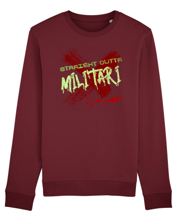 STRAIGHT OUTTA MILITARI- DIN MILITARI Burgundy
