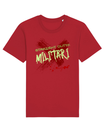 STRAIGHT OUTTA MILITARI- DIN MILITARI Red