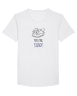 ADULTING IS HARD - E GREU SA FII ADULT Tricou mânecă scurtă guler larg Bărbat Skater