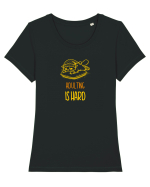 ADULTING IS HARD - E GREU SA FII ADULT 2 Tricou mânecă scurtă guler larg fitted Damă Expresser