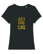 BUT FIRST, COFFEE - MAI INTAI CAFEAUA 2 Tricou mânecă scurtă guler larg fitted Damă Expresser