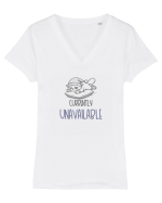 CURRENTLY UNAVAILABLE Tricou mânecă scurtă guler V Damă Evoker