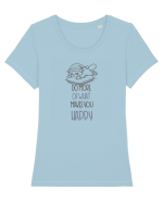 DO MORE OF WHAT MAKES YOU HAPPY Tricou mânecă scurtă guler larg fitted Damă Expresser