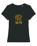 GOOD THINGS TAKE TIME - LUCRURILE BUNE AU NEVOIE DE TIMP 2 Tricou mânecă scurtă guler larg fitted Damă Expresser