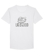 LIFE IS GOOD - VIATA E BUNA (cand dormi) Tricou mânecă scurtă guler larg Bărbat Skater