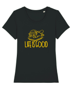LIFE IS GOOD - VIATA E BUNA (cand dormi) 2 Tricou mânecă scurtă guler larg fitted Damă Expresser