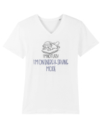 I`M NOT LAZY, I`M ON ENERGY SAVING MODE Tricou mânecă scurtă guler V Bărbat Presenter