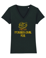 I`M NOT LAZY, I`M ON ENERGY SAVING MODE 2 Tricou mânecă scurtă guler V Damă Evoker